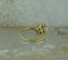 10K Yellow Gold Aquamarine 2 Stone Ring Bypass Design Size 6.5 Circa 1970