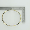 14K Yellow and White Gold Mode Hinged Bangle Bracelet Circa 1990