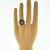 10K Yellow Gold Black Onyx Gothic N Initial Ring Size 11 Circa 1950