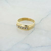 14K Yellow Gold Men's 1/2 ct tw Diamond Ring 5 Round Diamonds Size 12