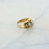 Vintage 14K Yellow Gold Men's 1/3 ct tw Diamond Ring 7 Round Diamonds Size 6.5