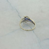 10K White Gold Manmade Sapphire and Diamond Ring Size 7