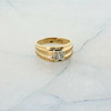 14K Yellow Gold Men's Diamond Ring Round .30 ct Diamond Center Size 9.5,