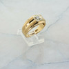 14K Yellow Gold Men's Diamond Ring Round .30 ct Diamond Center Size 9.5,