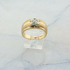 14K Yellow Gold Men's Diamond Ring Round .30 ct Diamond Center Size 9.5,