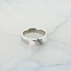 14K White Gold Men's 1/4 ct tw Diamond 3 Stone Bypass Band Size 9.5