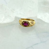 14K Yellow Gold Ruby and Diamond Ring Size 6