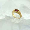 14K Yellow Gold Ruby and Diamond Ring Size 6