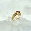 14K Yellow Gold Ruby and Diamond Ring Size 6