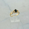 14K Yellow Gold Sapphire and Diamond Ring size 5.75