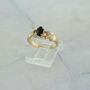 14K Yellow Gold Sapphire and Diamond Ring size 5.75