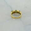 18K Yellow Gold Diopside and Diamond Ring Checkerboard cut Size 6.25