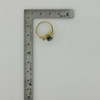 10K Yellow Gold Blue Topaz Filigree Ring Size 7
