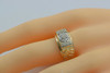 10K YG Tested Diamond Nugget Style Ring 1/2ct tw est Size 12.5 Circa 1970