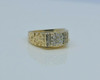 10K YG Tested Diamond Nugget Style Ring 1/2ct tw est Size 12.5 Circa 1970