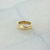 10K Yellow Gold Diamond Wedding Band 5 Round Channel Set Diamonds Size 8.25