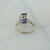 14K White Gold 5 ct tw Sapphire and Diamond Engagement Ring size 6.75