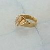 14K Yellow Gold 1/2 ct tw Diamond Cluster Ring Size 4.75