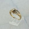 10K Yellow Gold 1/3 ct tw Diamond Engagement Ring H SI quality Size 8