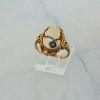 10K Yellow Gold Cameo Ring Woman's Portrait Size 7 Circa 1950