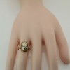 10K Yellow Gold Cameo Ring Woman's Portrait Size 7 Circa 1950