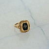 10K Yellow Gold Cameo and Black Onyx Spinner Ring Size 5