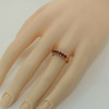18K Rose Gold 1ct+ tw Ruby Band with 6 Oval Rubies Size 7.25