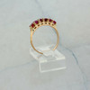 18K Rose Gold 1ct+ tw Ruby Band with 6 Oval Rubies Size 7.25