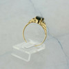 14K Yellow Gold 1 ct+ tw Sapphire and Diamond Ring Size 7.75