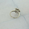 14K White Gold and Diamond Flower Ring Size 6.5