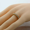 14K YG Pearl Eternity Ring, 2mm pearls surround prong set, Size 8, Circa 1980's