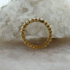 14K YG Pearl Eternity Ring, 2mm pearls surround prong set, Size 8, Circa 1980's