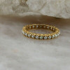 14K YG Pearl Eternity Ring, 2mm pearls surround prong set, Size 8, Circa 1980's