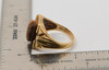 10k Yellow Gold Men's Tiger Eye and Diamond Knights Head Cameo Ring, Size 10.25