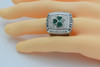 Boston Celtics 2008 Championship Ring Many Diamonds and Emeralds Size 11