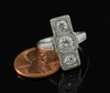 Circa 1920's Platinum Estate Ring with Old Mine Cut Diamonds, Size 5.75