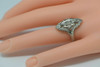 Vintage 18K White Gold Filigree Diamond Estate Ring, Circa 1925, Size 8.5