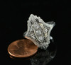 Vintage 18K White Gold Filigree Diamond Estate Ring, Circa 1925, Size 8.5