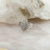 14K White Gold Diamond Cluster Ring 1 ct tw Size 7.5