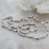 Art Deco Platinum Necklace bright cut 1/2 inch links with Asian hallmarks