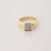 Vintage 18K Yellow Gold Diamond Ring Size 2.5 Circa 1970