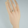 10K Yellow Gold Pearl and Diamond Ring Size 7 Circa 1970