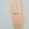 10K Yellow Gold Pearl Sapphire Accent Ring Size 6.5 Circa 1970