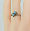 Antique 10K Yellow Gold Victorian Turquoise Ring Size 6.5 Circa 1890