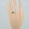 Antique 10K Yellow Gold Victorian Turquoise Ring Size 6.5 Circa 1890