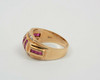 14K Yellow Gold Men's Ruby and Diamond Ring, Size 12.5