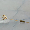 14K Yellow Gold Pearl Heart Stick Pin Circa 1980