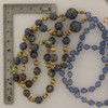 Blue Chalcedony and Cloisonne Necklace with 14K Yellow Gold Bead Accents