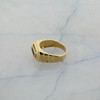 Art Deco 14K Men's Yellow Gold Black Onyx and Diamond Ring Size 10