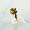 18K Yellow Gold Ruby and Diamond Leopard Ring Size 5